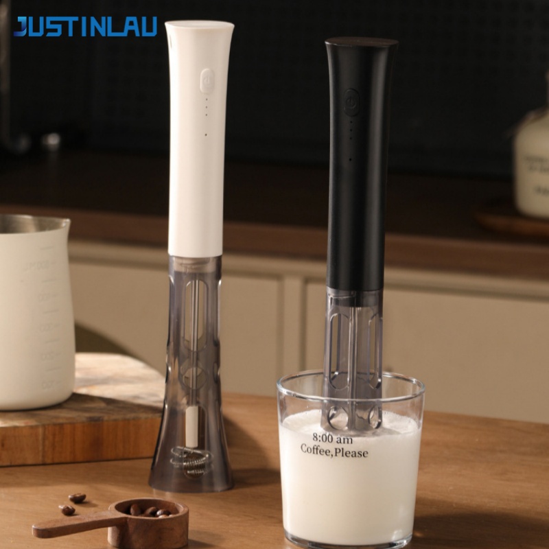 Electric Milk Frother Handheld - JUSTINLAU Batedor de Leite Elétrico Portátil,