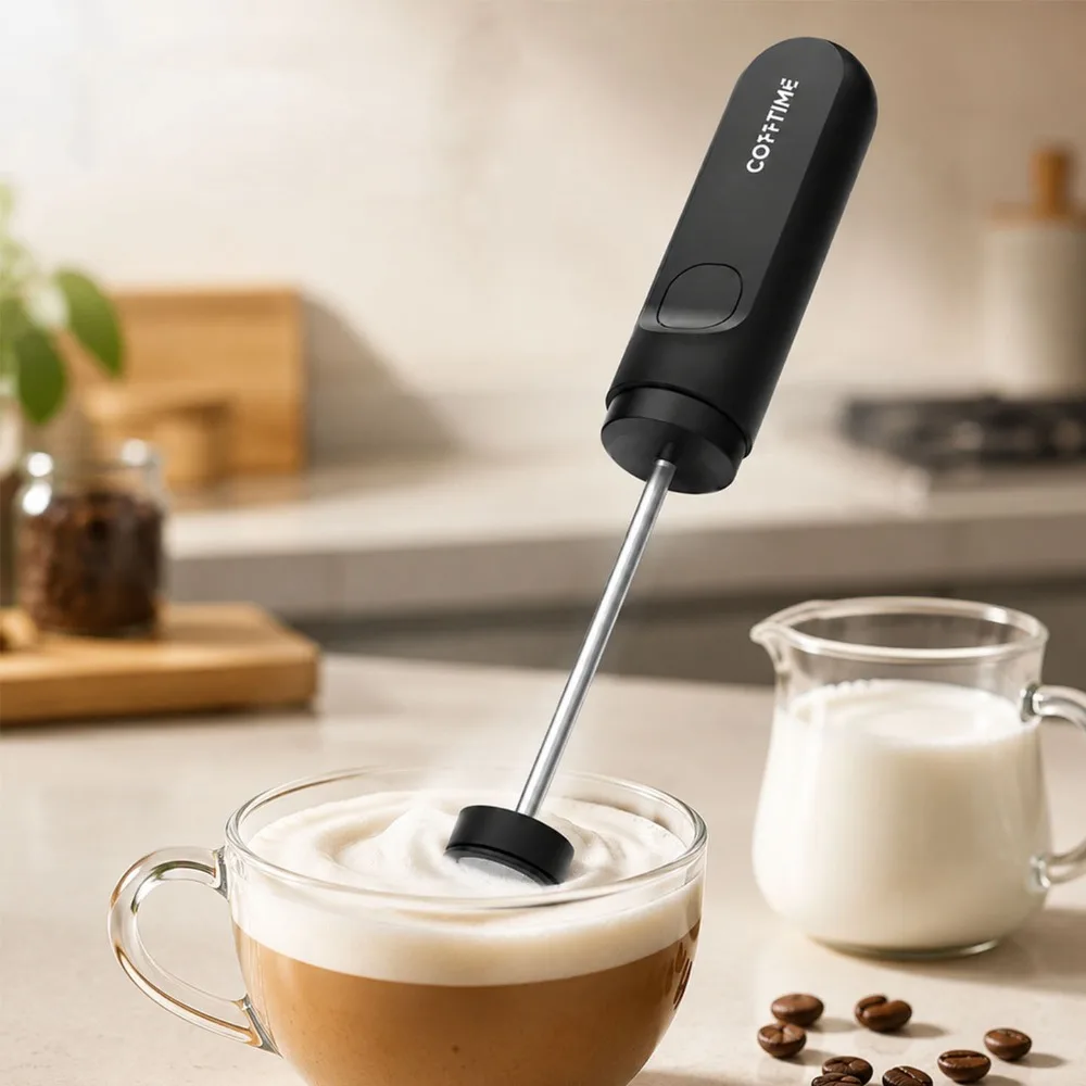 Electric Milk Frother Handheld - Espumador de leite elétrico para café,