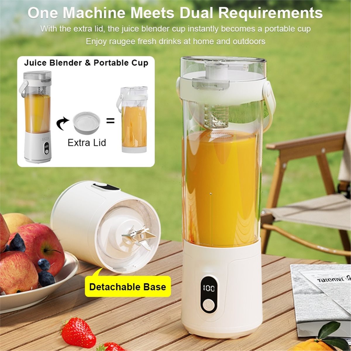 Portable Blender Usb Rechargeable - RECOMENDAR】Liquidificador Elétrico Portátil, Copo de Suco