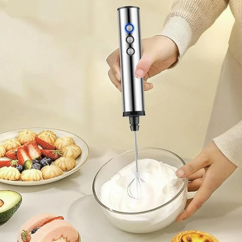 Electric Milk Frother Handheld - Espumador de leite elétrico portátil 3