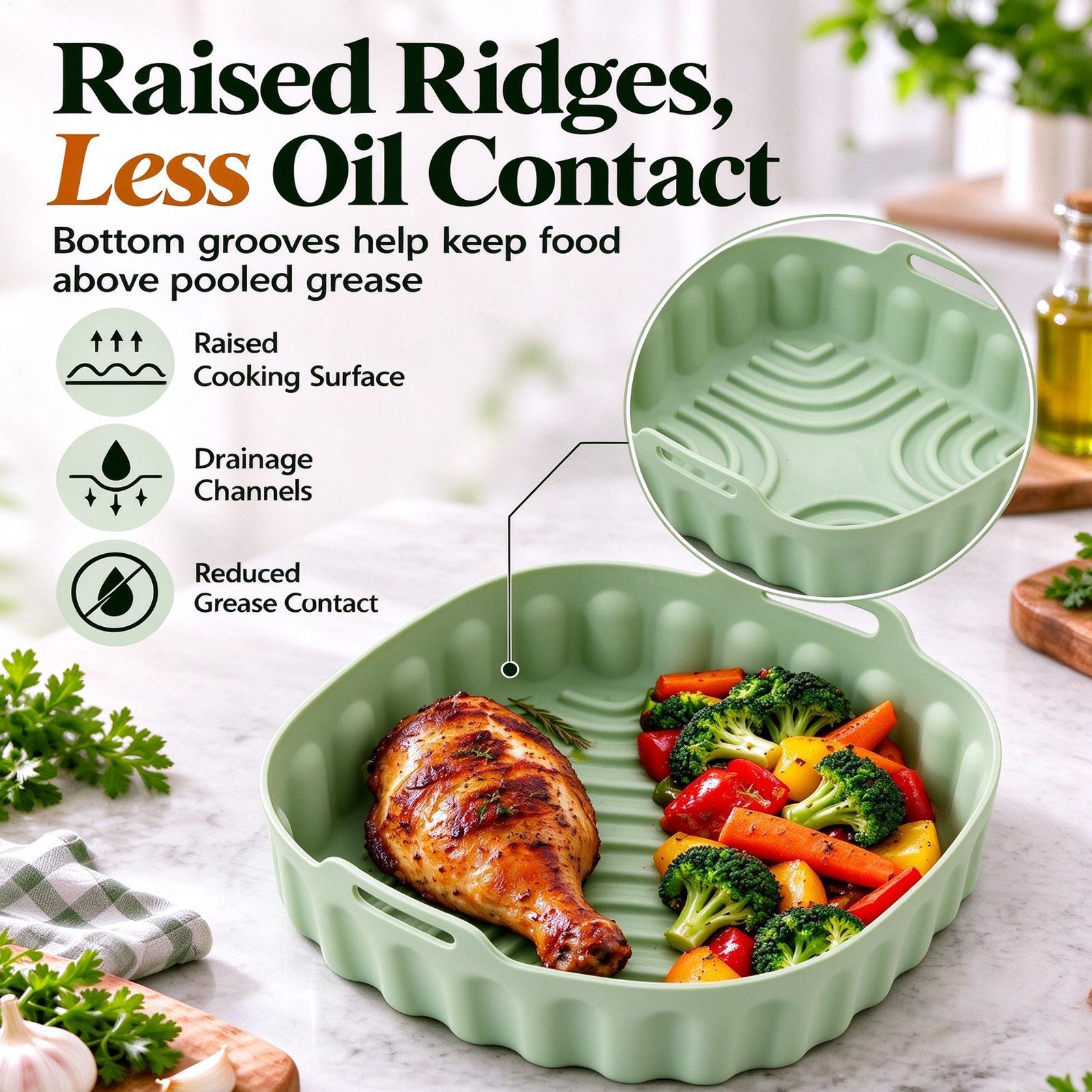 Air Fryer Silicone Pot Liner - Forros de silicone para fritadeira de