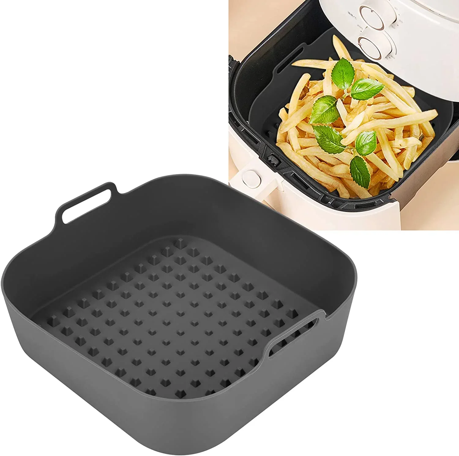 Fritadeira de ar pote de silic - Air Fryer Silicone Pot Liner avaliação e preço