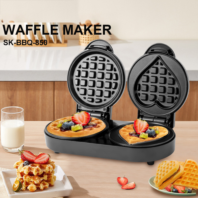 Máquina de Waffle Dupla 110V,  - Mini Waffle Maker Machine avaliação e preço