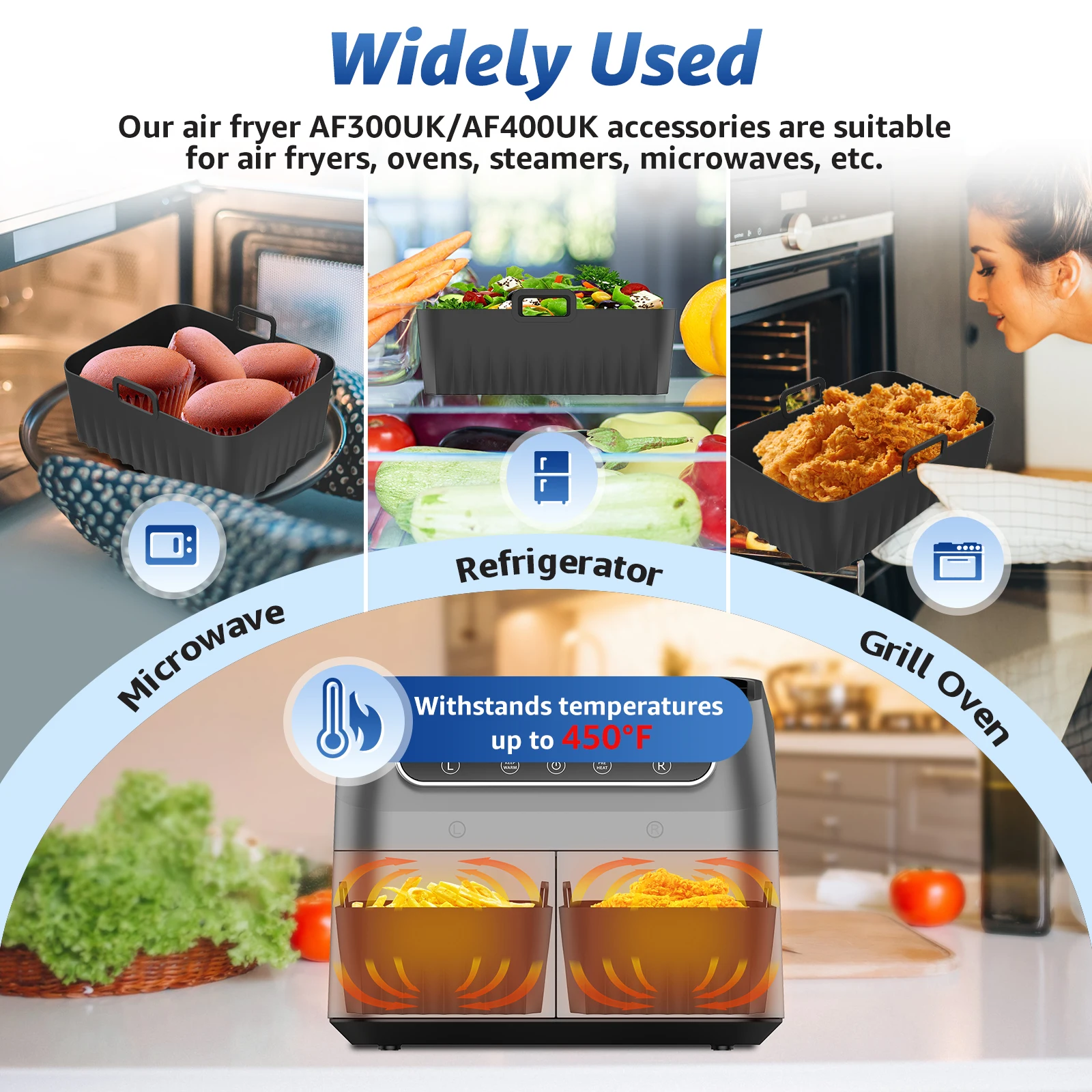 2 unidades de forros de silico - Air Fryer Silicone Pot Liner avaliação e preço