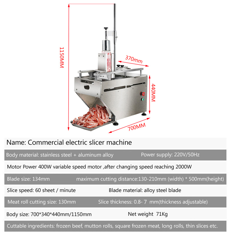 Cortador de carne elétrico, mo - Automatic Meat Slicer Home avaliação e preço